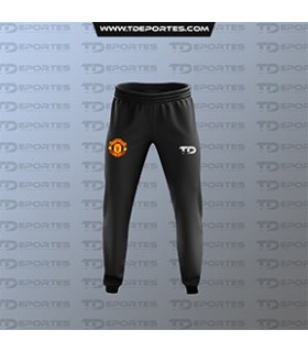 Pantalon de Buzo algodon negro Manchester unido