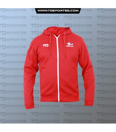 Poleron de salida Chile Copa Davis- Color rojo con gorro