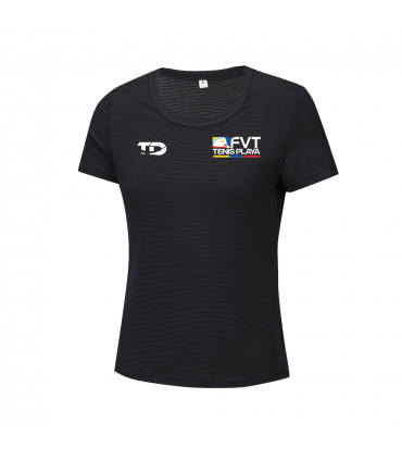 POLERA ENTRENAMIENTO DAMA TENIS PLAYA VENEZUELA-NEGRO